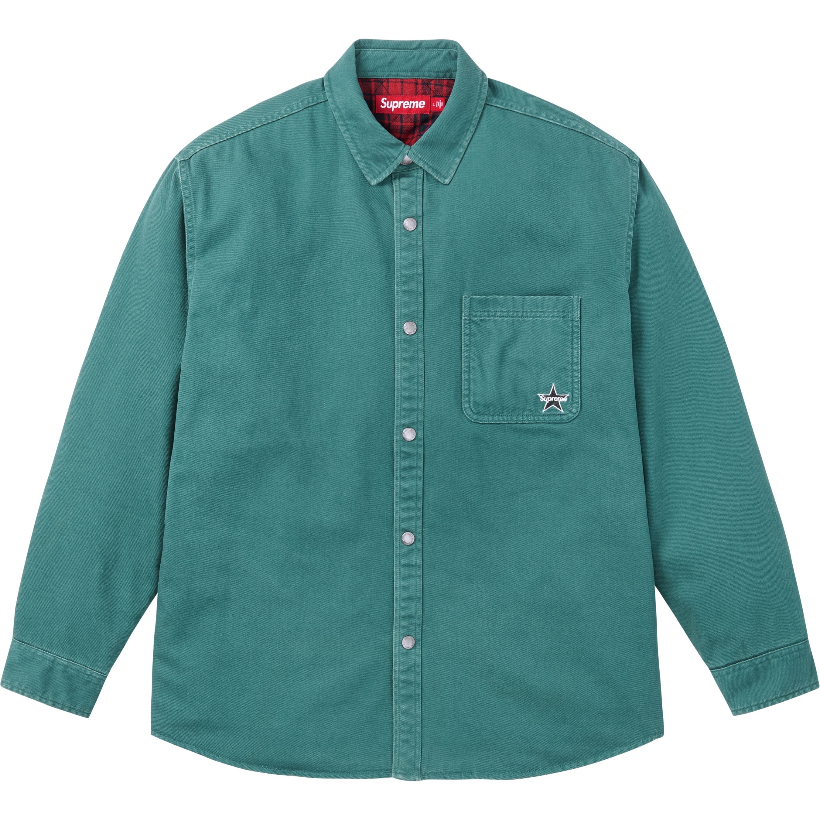Quilted Lined Denim Snap Shirt view 2